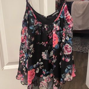 Black express tank blouse